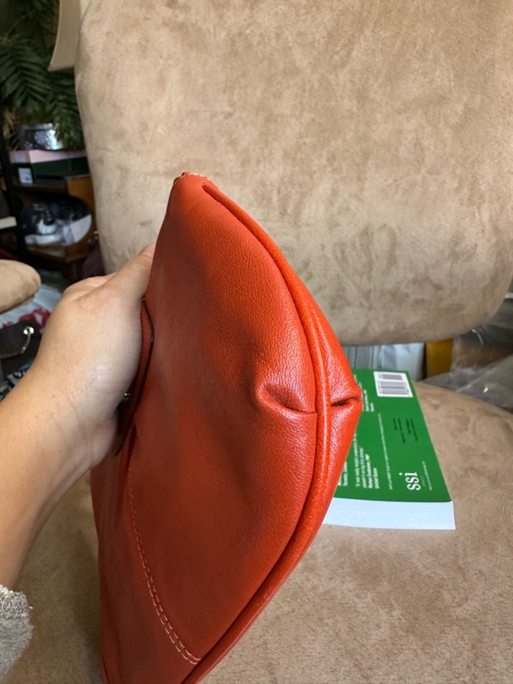 Coach Ashley Leather Large Wrislet Vibrant Orange Very Good Condition - Picture 7 of 11